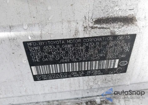 2015 Lexus Gs 350 z USA, uszkodzony, nr VIN JTHBE1BL7FA017645